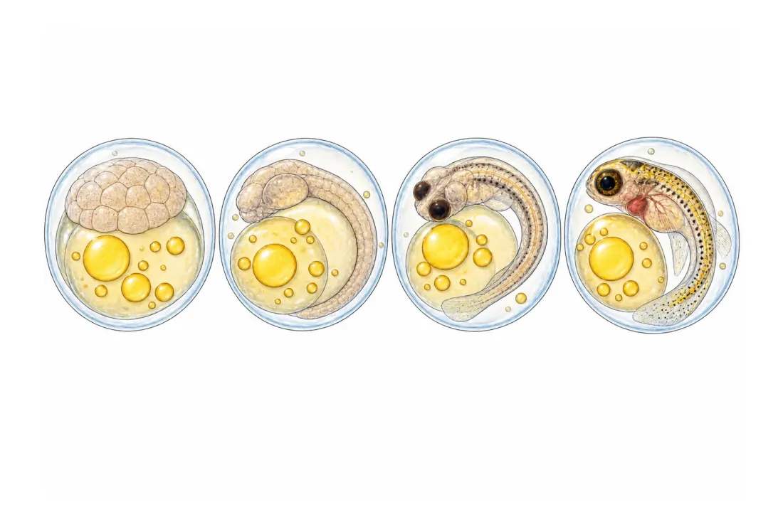 Development of a fish egg