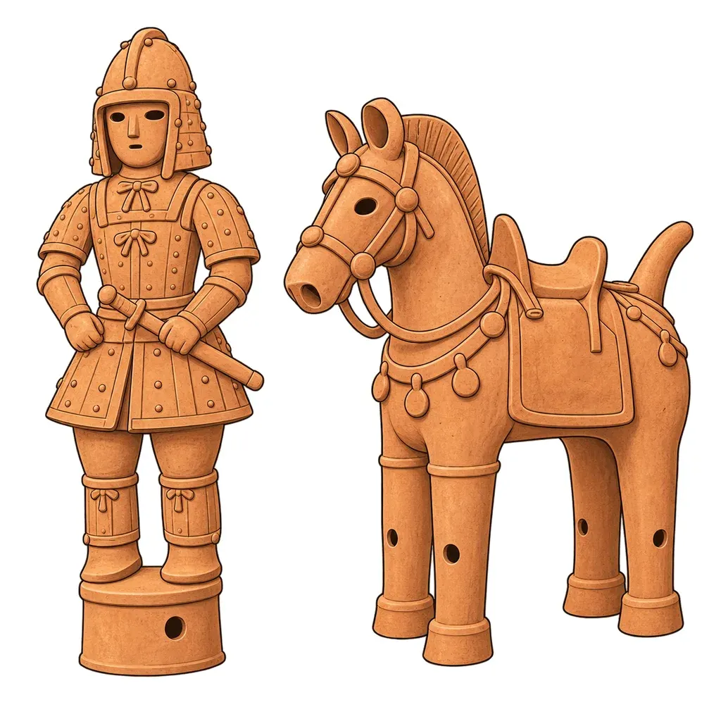 Haniwa clay figures