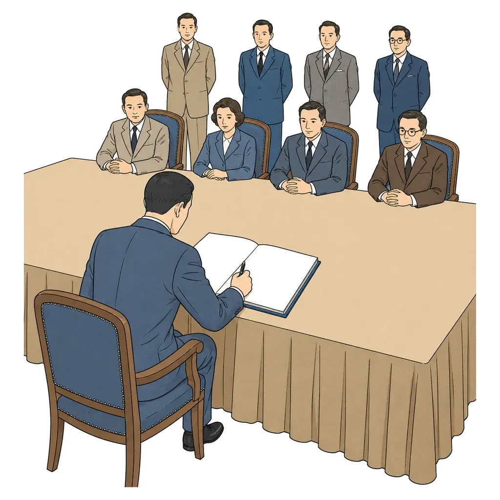 Signing of a treaty