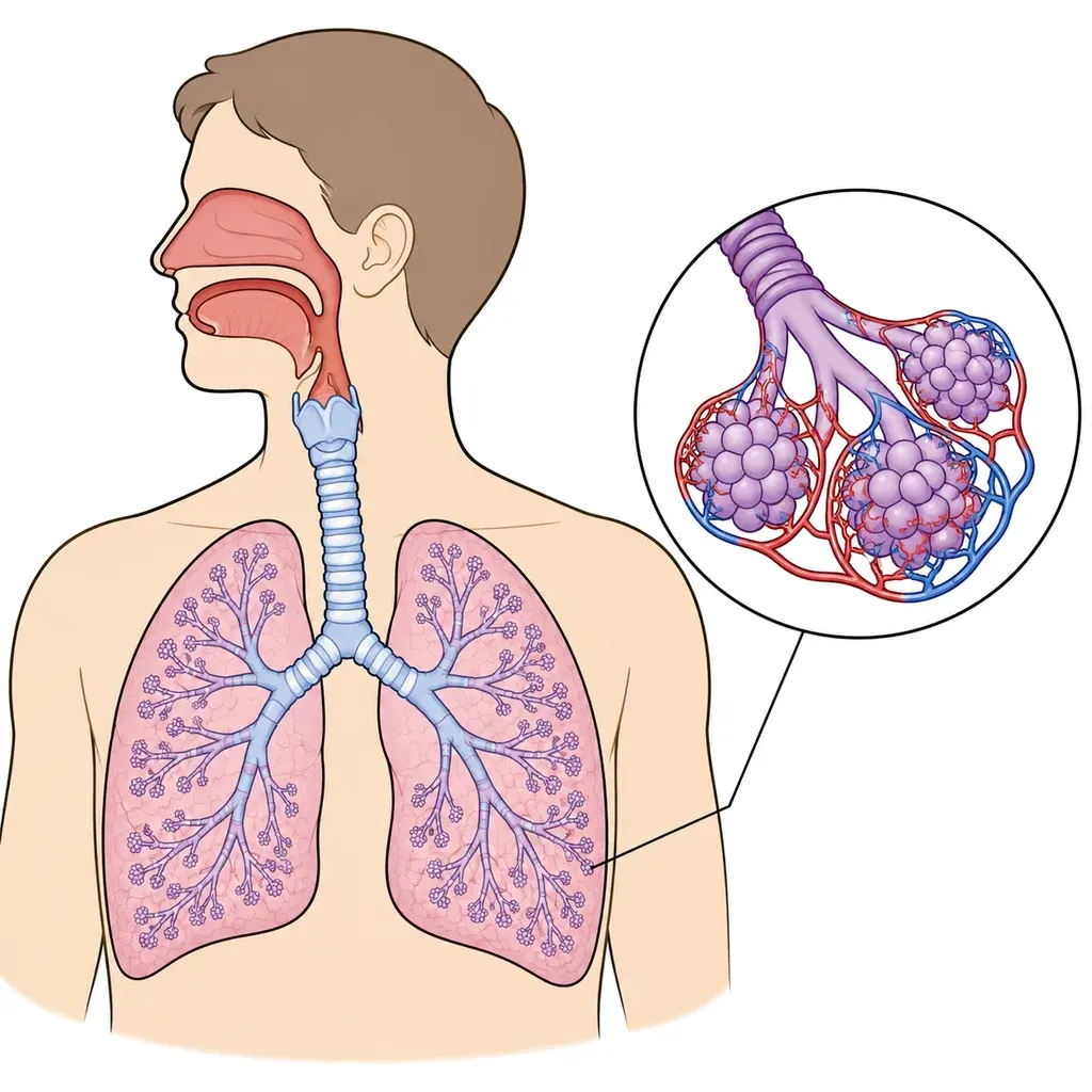 Respiratory system and alveoli
